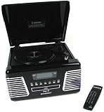 RETRO RECORD & CD PLAYER/ USB ROXY 2 RED/ RED FINISH