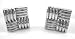 Claiborne Silver Weave Square Cufflinks