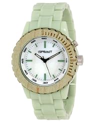 Sprout Womens ST/6500MPLG Light Green Resin Bracelet Luminous Watch