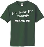 It's Time For Change - OBAMA 08 - Cotton T-Shirt (32 Colors)