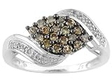 10KT WG .50CTW CHOCOLATE AND WHITE DIAMOND RING