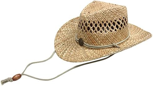 Simplicity Vented Western Straw Hat With Beaded Hatband