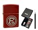 Zippo Feuerzeug F 95 Fortuna Düsseldorf | Candy Apple Red im Geschenkset & Gratis Stabfeuerzeug Black Matte