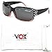 Vox Women's Polarized Sunglasses Designer Fashion Rhinestones Free Microfiber Pouch