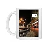 A bicycle propped up against a ski-rack outside the famous Elevation 1904 bar, Photo Mugs