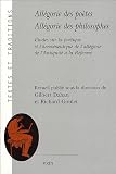Revue Librairie Philosophique Vrin  / Allégorie des poètes Allégorie des philosophes : Etudes sur la poétique et l'herméneutique de l'allégorie de l'Antiquité à la Réforme