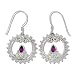 Jewelry : Sterling Silver Amethyst Dangle Earrings by Sajen