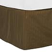 - Brown 450TC Damask Stripe Bedskirt - Twin