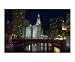 Chicago River at night Architecture Photographic Poster Print by Patrick J. Warneka, 20x16