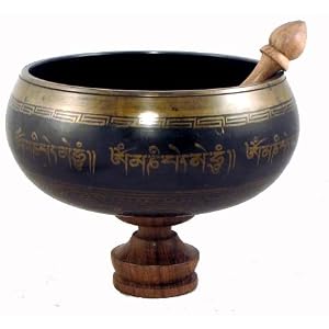 Tibetan Singing Bowl- 9 Inch Brown Meditation Bowl