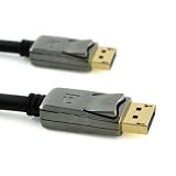 Mithra 7.5m DisplayPort Cable with Locking - 24k Gold Plated - Black Colour - High Definition - Home Theatre - Video Lead - Computer/PC to TV/Monitor - 20-pin - Display Port Cabledi Cablesson