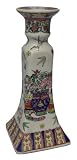 Asian candlesticks, Ming Vase design - hand painted porcelain (pair)