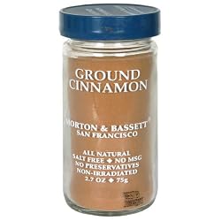 Morton & Bassett Ground Cinnamon, 2.2-Ounce Jars (Pack of 3)
