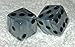 Silver Metalic Colored Swirled Dice Pair