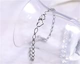 with me.（ウィズミー） Wオープン・ハート プラチナコーティング ブレスレット