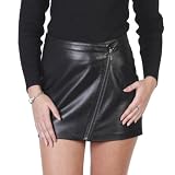 Jessie G. Women's Lambskin Leather Zip Mini Skirt - Misses and Petite