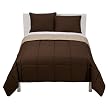 Home Brown Percale Comforter Set - Full/Queen