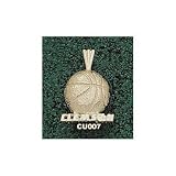 Clemson Tigers Solid 10K Gold ''CLEMSON'' Basketball Pendant
