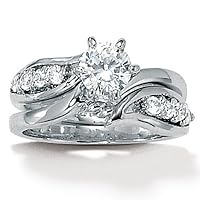 DiamonUltraandtrade; Cubic Zirconia Wedding Set