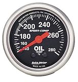 Auto Meter 3341 Sport-Compact Mechanical Oil Temperature Gauge