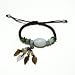 Hand-knotted Jade Longevity Dangling Bracelet - Green Adjustable Cord