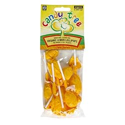 Candy Tree Organic Lemon Lollipop, 2.4-Ounce Packages (Pack of 12)