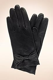 Leather Bow Gloves