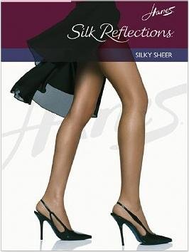 Click here to buy Hanes Silk Reflections Sandalfoot Non-Control Top Pantyhose Hosiery by Hanes.