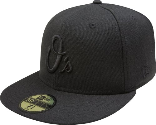 MLB Baltimore Orioles Black on Black 59FIFTY Fitted Cap (7 7/8)