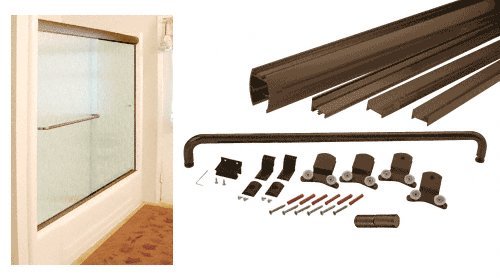CRL Oil Rubbed Bronze 72 x 72 Cottage DK Series Sliding Shower Door Kit With Metal Jambs for 3/8 Glass by CR Laurence