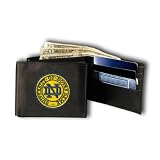 Notre Dame Black Leather Billfold Wallet