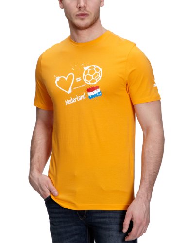 PUMA Herren T-Shirt Love=Football Country, flame orange-holland, M, 653140 04 Preisvergleich