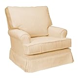 Square Back Cushion Swivel Glider - Tan