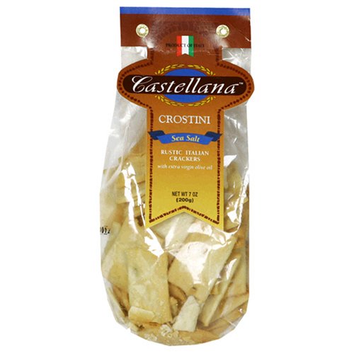 Castellana Crostini, Sea Salt, 7-Ounce Bags (Pack of 12) by Castellana