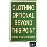 Seaweed Surf Co DB3 12X18 Aluminum Sign Clothing Optional Dirtbike