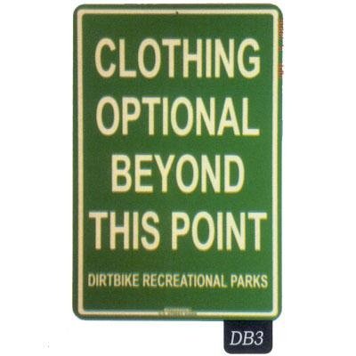 Seaweed Surf Co DB3 12X18 Aluminum Sign Clothing Optional Dirtbike