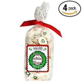 Charlotte's Confections Wreath Soft Chew, Peppermint, 8-Ounce Packages (Pack of 4)