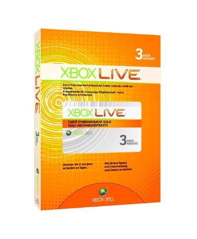 Cover image : XBOX360 LIVE 3 MONTH GOLD CARD