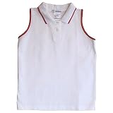 Womens Wilson Melange Sleeveless Polo-White/Red