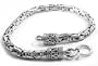 Heavy Darkened Sterling Silver 8" Byzantine Bracelet