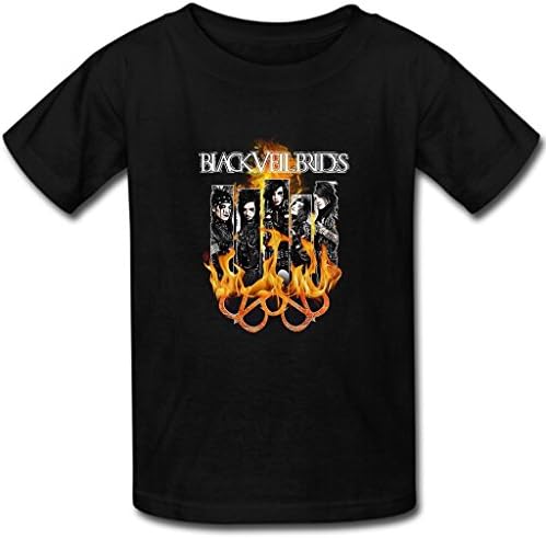 Taojing Custom Black Veil Brides Men's Short Sleeve T-Shirt Basic Cotton Tee 3XL Black