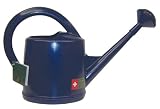 Dramm 12465 7-Liter Molded Plastic Swiss Watering Can with Injection, Navy Blue