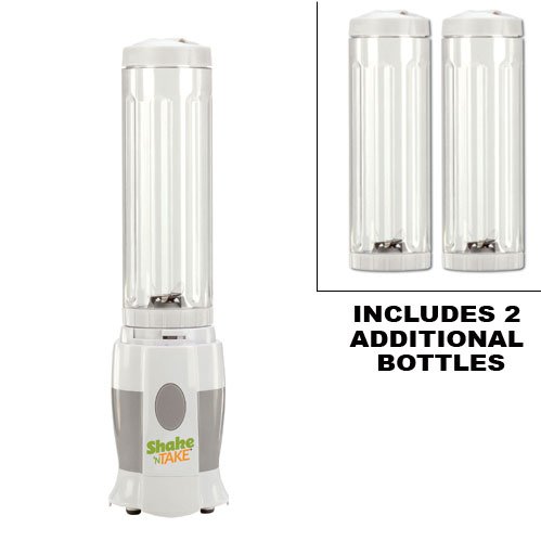 Shake N Take Sports Bottle Blender with 2 Extra Sport Bottles