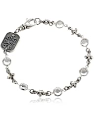 King Baby MB Cross with Swarovski Crystals Bracelet, 7.5"