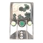 Sterling Silver Chrysoprase Ocean Jasper Brooch by Suz Andreasen, MADE IN AMERICA