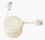 CORD-Minder 8ft White Handset Retracting Telephone Cord