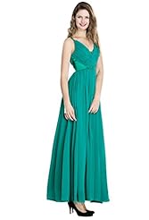 V-neck Beaded Lace-Up Sequined Pleated Cocktail Charmeuse/Chiffon Evening Dress/Homecoming Dress/Bridesmaid Dress/Prom Dress 