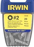Irwin #357220 20PC1'#2 SQ Recess Bit