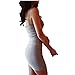 ReachMe Womens Basic Stretchy Cami Slip Dress Tunic Bodycon Strap Long Tank Top