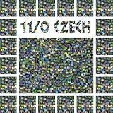 Seed Beads 11/0 Czech Luster (a full one hank pack) over 350 colors available individually!, Peacock Mix